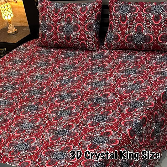 3D-Crystal cotton Bedsheets