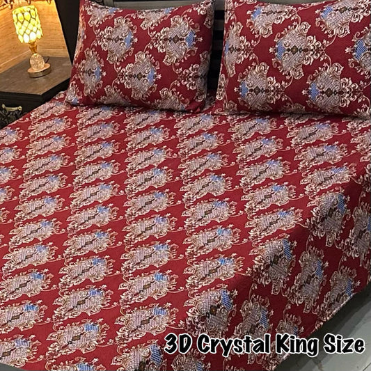 3D-Crystal cotton Bedsheets