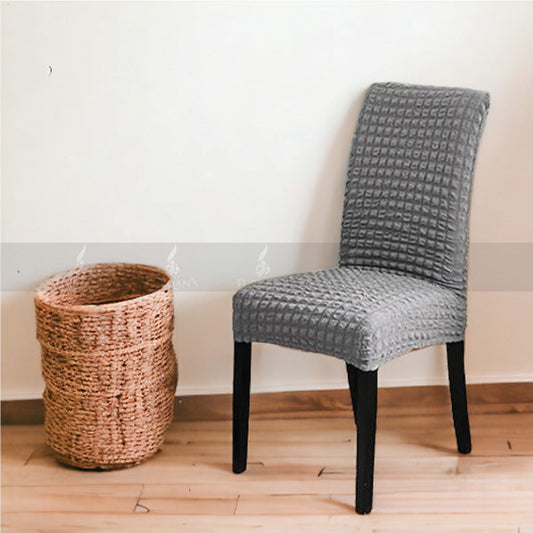 Fitted Style Bubble Stuff Chair Cover (Grey Colour)