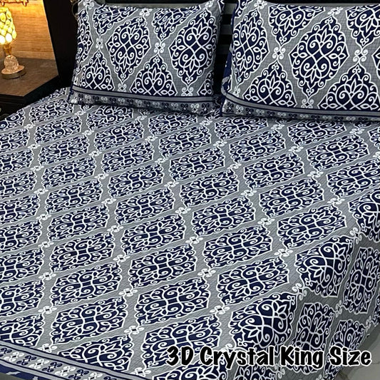 3D-Crystal cotton Bedsheets