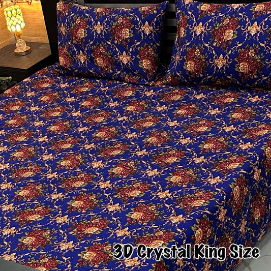 3D-Crystal cotton Bedsheets