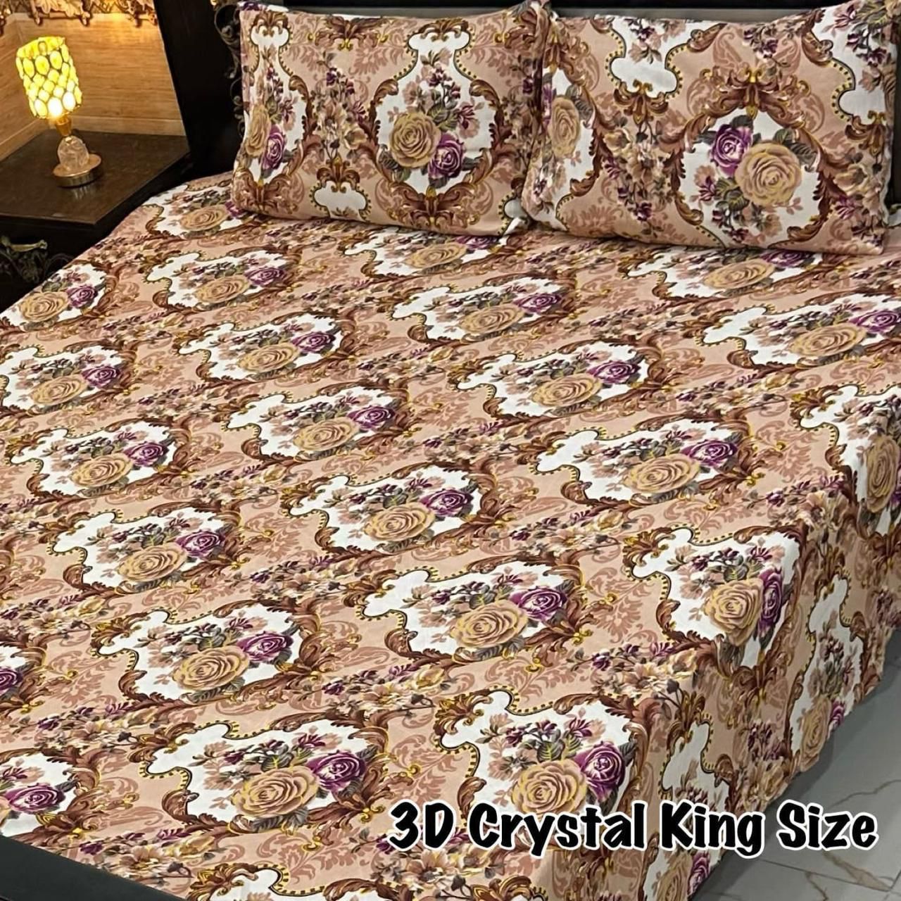 3D-Crystal cotton Bedsheets