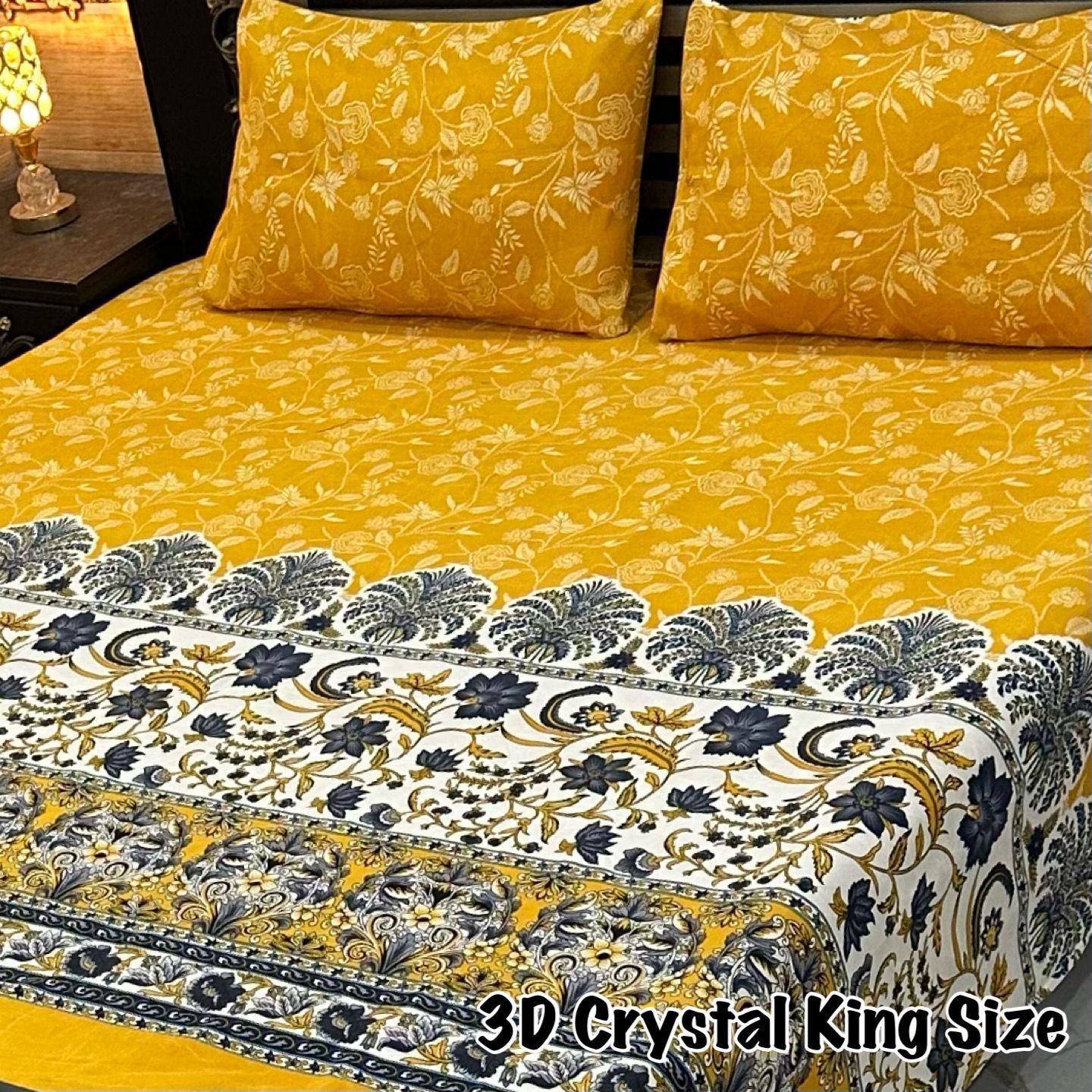 3D-Crystal cotton Bedsheets