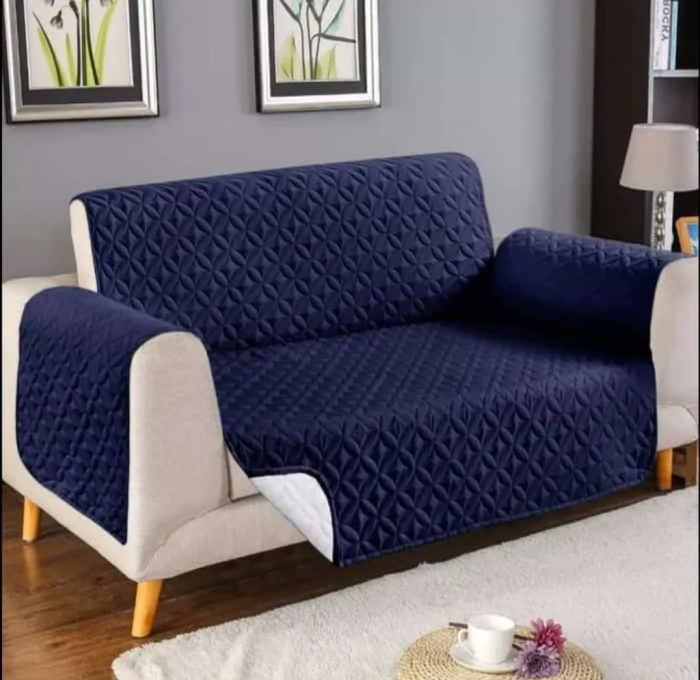 Quilted Sofa Come Bed Cover 3 Seater – Dust Proof - Image 10