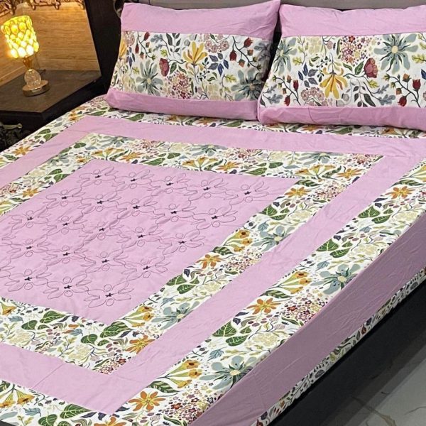 Printed Patchwork Embroidered Sheet Design (05)