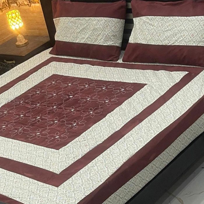 Printed Patchwork Embroidered Sheet Design (06)
