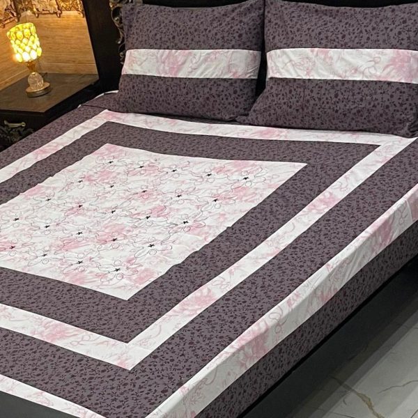 Printed Patchwork Embroidered Sheet Design (07)