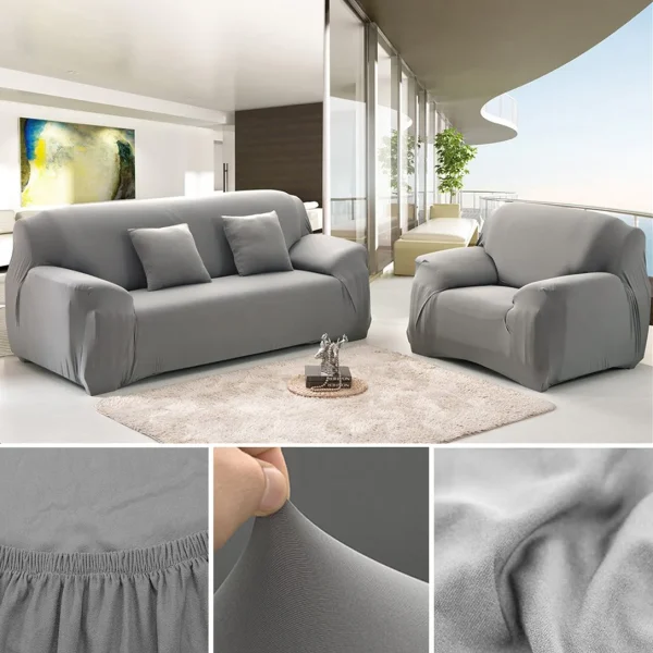 Lycra Jersey Sofa Cover Grey