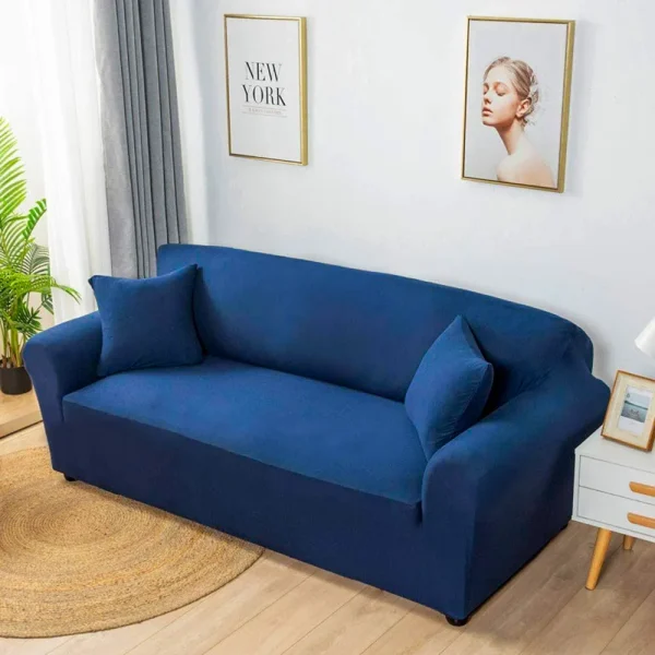 Lycra Jersey Sofa Cover Blue