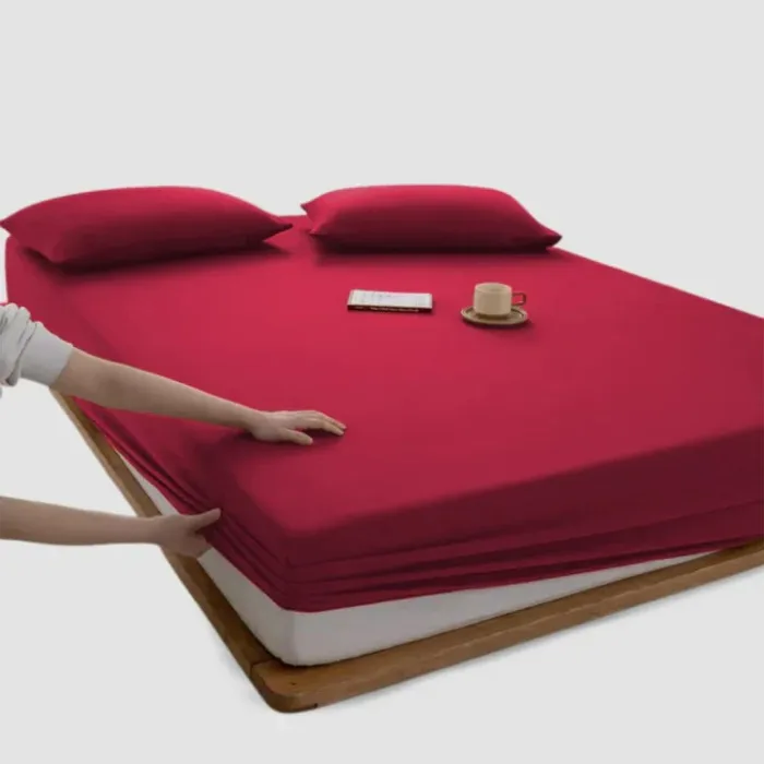Jersey Bed Fitted Sheet - Maroon