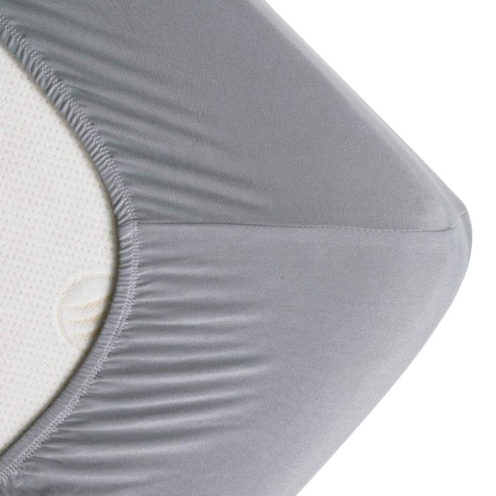 Jersey Bed Fitted Sheet - Light Grey - Image 5