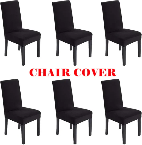 Fitted Jersey Chair Cover Black