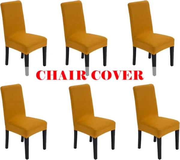 Fitted Jersey Chair Cover Caramel