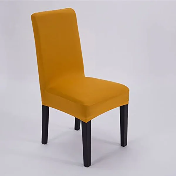 Fitted Jersey Chair Cover Caramel - Image 2