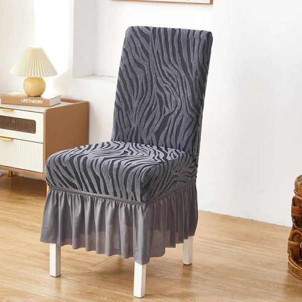 Zebra Chair Cover Grey