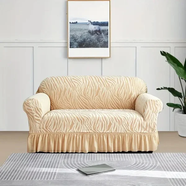 Zebra, Velvet Sofa Cover Skin Golden - Image 3