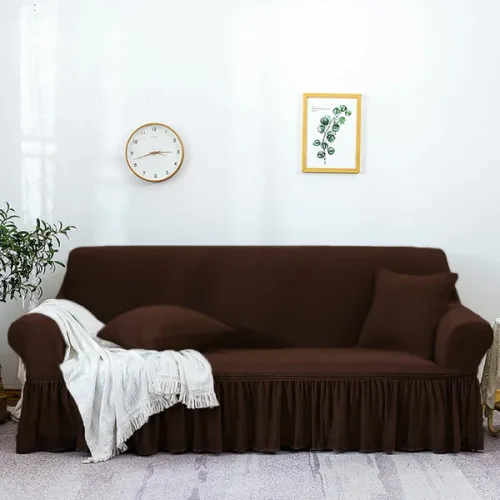 Turkish Style Mesh Sofa Cover – Dark Brown