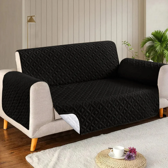 Quilted Sofa Come Bed Cover 3 Seater – Dust Proof - Image 8