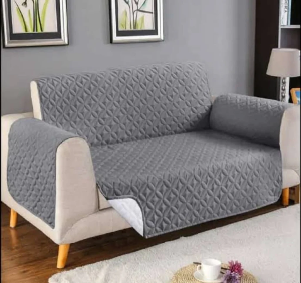 Ultrasonic Quilted Sofa Covers Grey