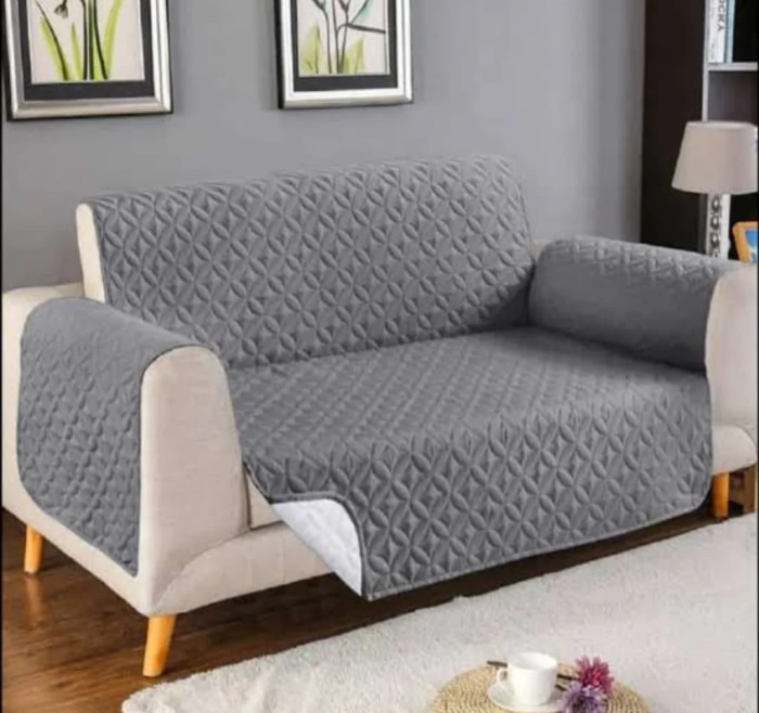 Quilted Sofa Come Bed Cover 3 Seater – Dust Proof - Image 5