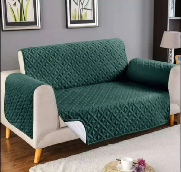 Ultrasonic Quilted Sofa Covers Green