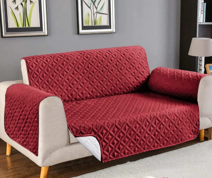 Quilted Sofa Come Bed Cover 3 Seater – Dust Proof - Image 3