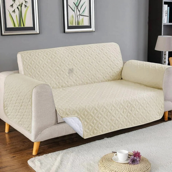 Quilted Sofa Come Bed Cover 3 Seater – Dust Proof - Image 2