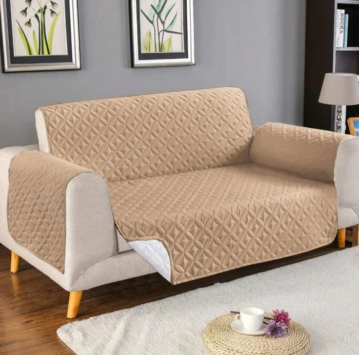 Quilted Sofa Come Bed Cover 3 Seater – Dust Proof - Image 7
