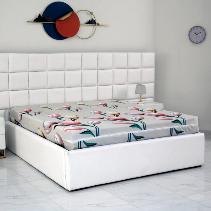 Zipper Mattress Cover Printed-Tulip
