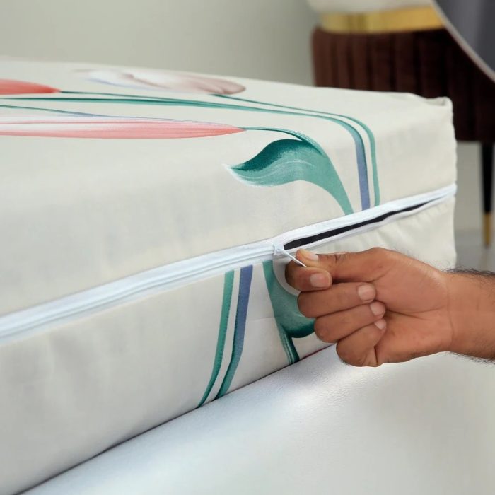 Zipper Mattress Cover Printed-Tulip - Image 2