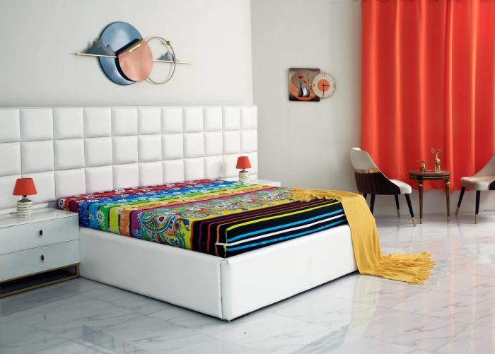 Zipper Mattress Cover Printed-Multi Flowers
