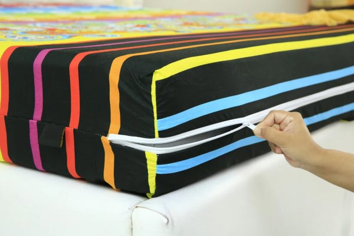 Zipper Mattress Cover Printed-Multi Flowers - Image 3