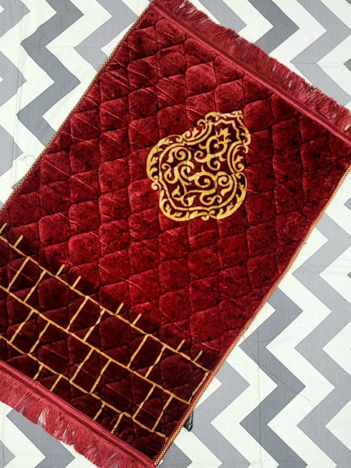 Velvet Foam Quilted Orthopedic Foam Padded Jai Namaz | Prayer Mat - Image 4