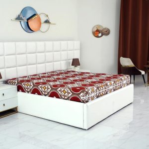 Zipper Mattress Cover Printed-Brown