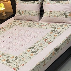 Printed Patchwork Embroidered Sheet Design (03)