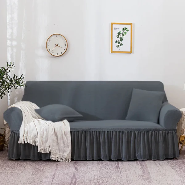 Turkish Style Mesh Sofa Cover – Light Grey