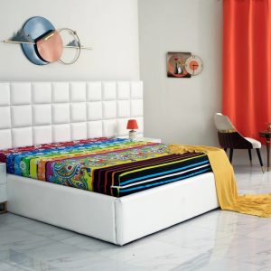 Zipper Mattress Cover Printed-Multi Flowers