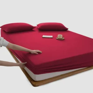 Jersey Bed Fitted Sheet - Maroon
