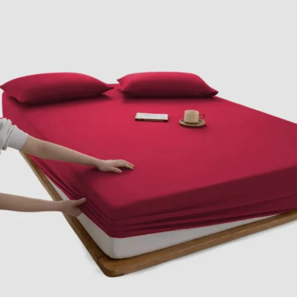 Jersey Bed Fitted Sheet - Maroon