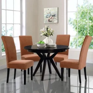 Fitted Jersey Chair Cover Light Brown