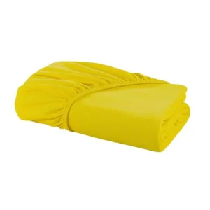 Jersey Bed Fitted Sheet -Yellow