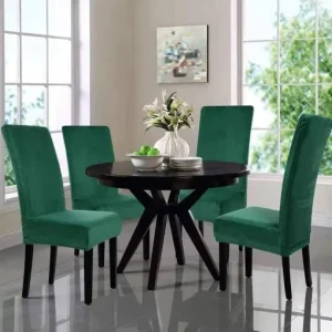 Fitted Jersey Chair Cover Bottle Green