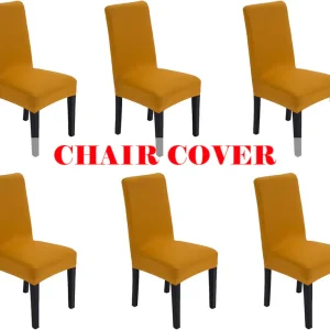 Fitted Jersey Chair Cover Caramel